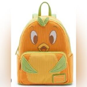 Disney Parks Loungefly Epcot Orange Bird Corduroy Mini Backpack